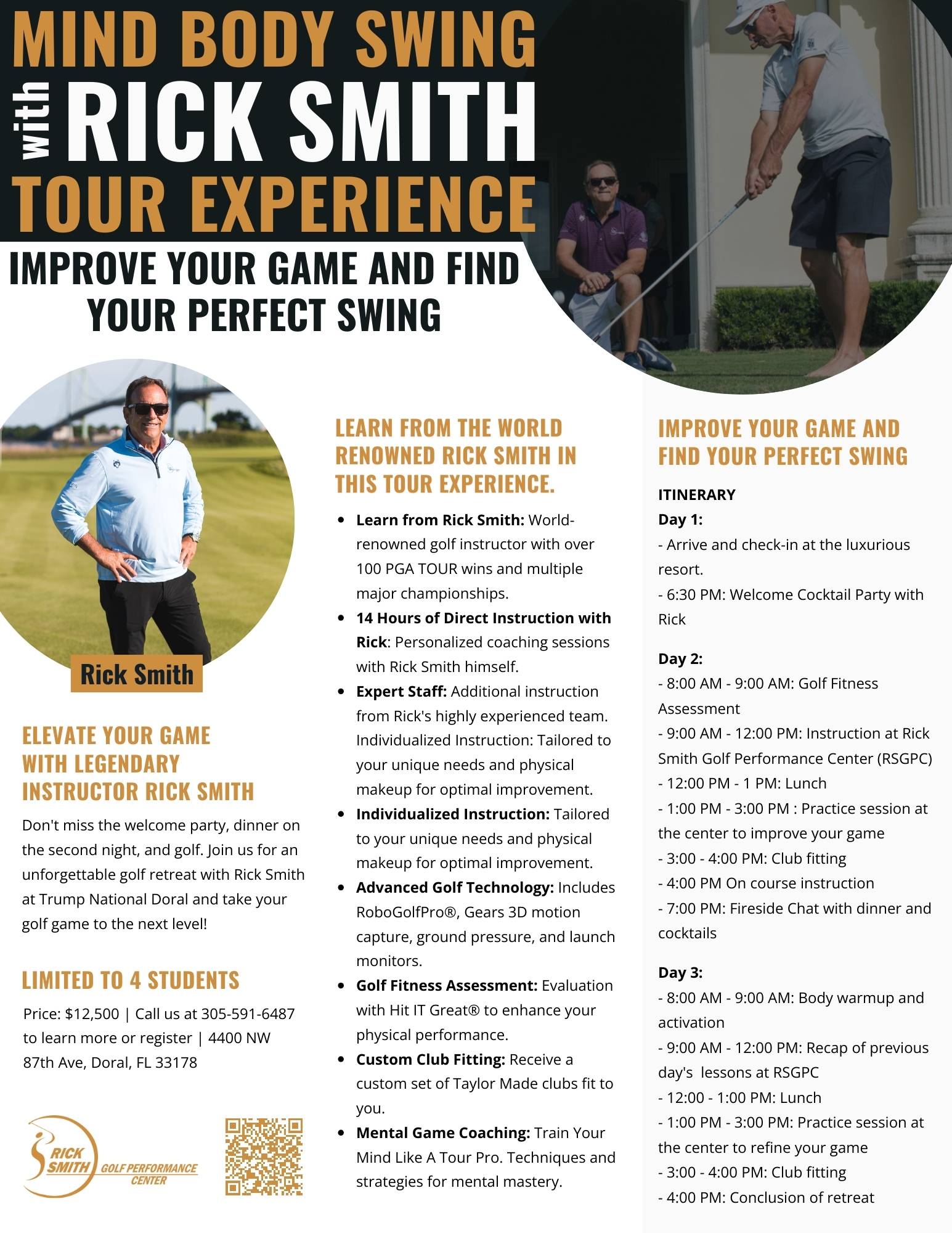 Rick Smith Golf Retreat Flyer